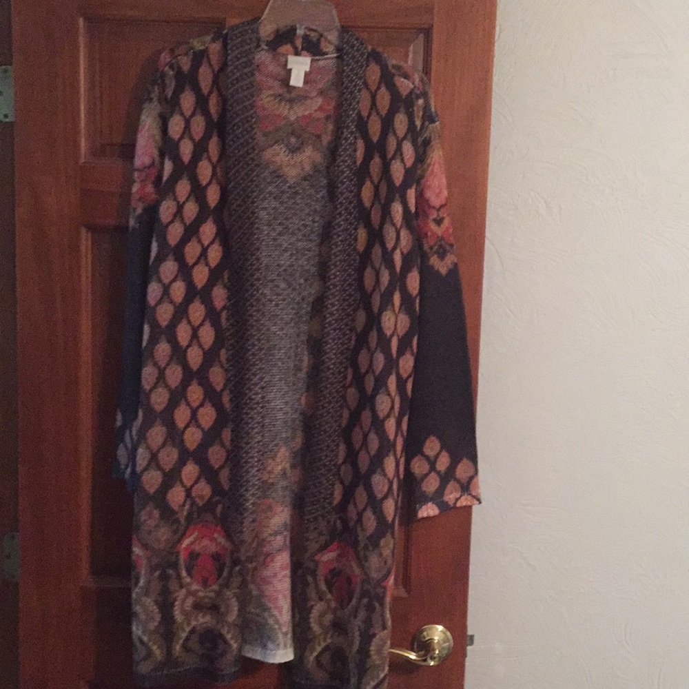 Chico’s Brown/pink cardigan.